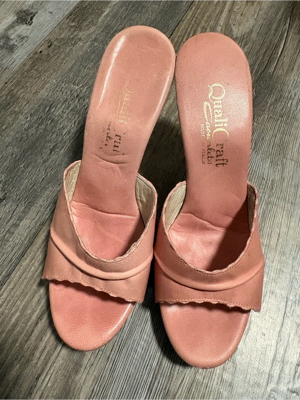 Y2K Women’s Pink Slip-On Leather Sandals